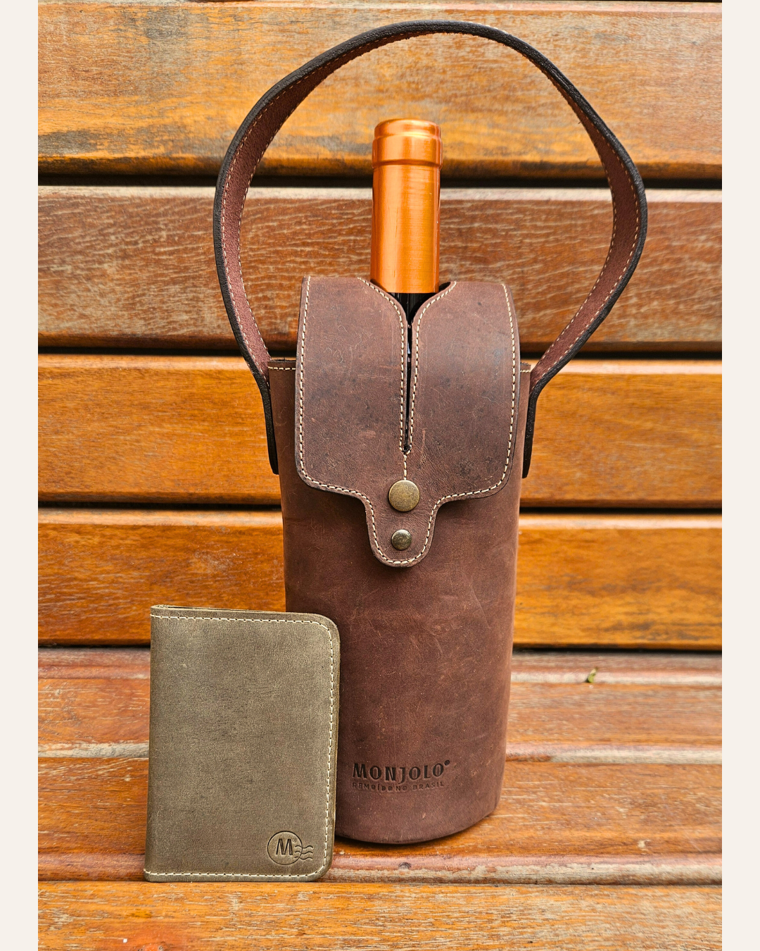 Kit Enólogo (Porta Vinho + Carteira Monjolo)