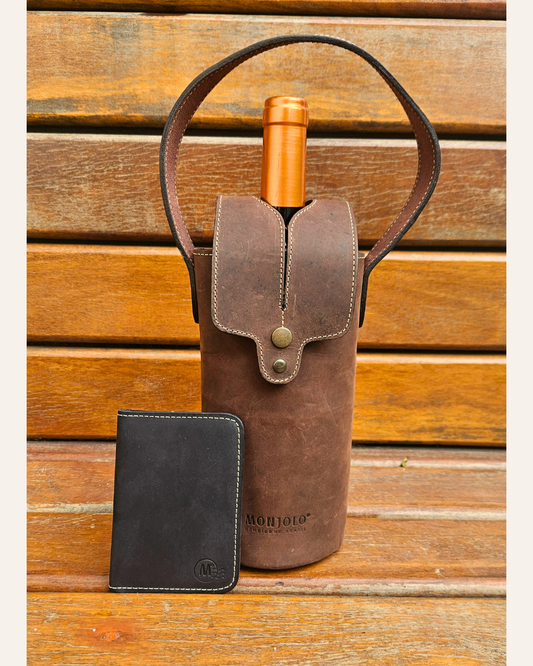 Kit Enólogo (Porta Vinho + Carteira Monjolo)